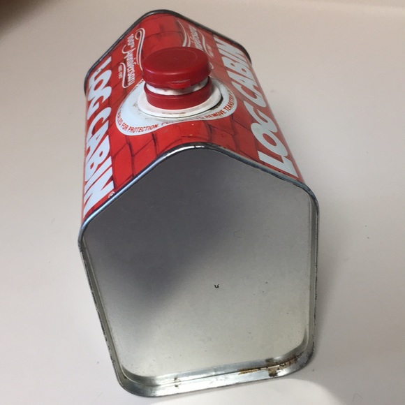 Vintage Log Cabin Syrup Metal Can - Picture 3 of 5